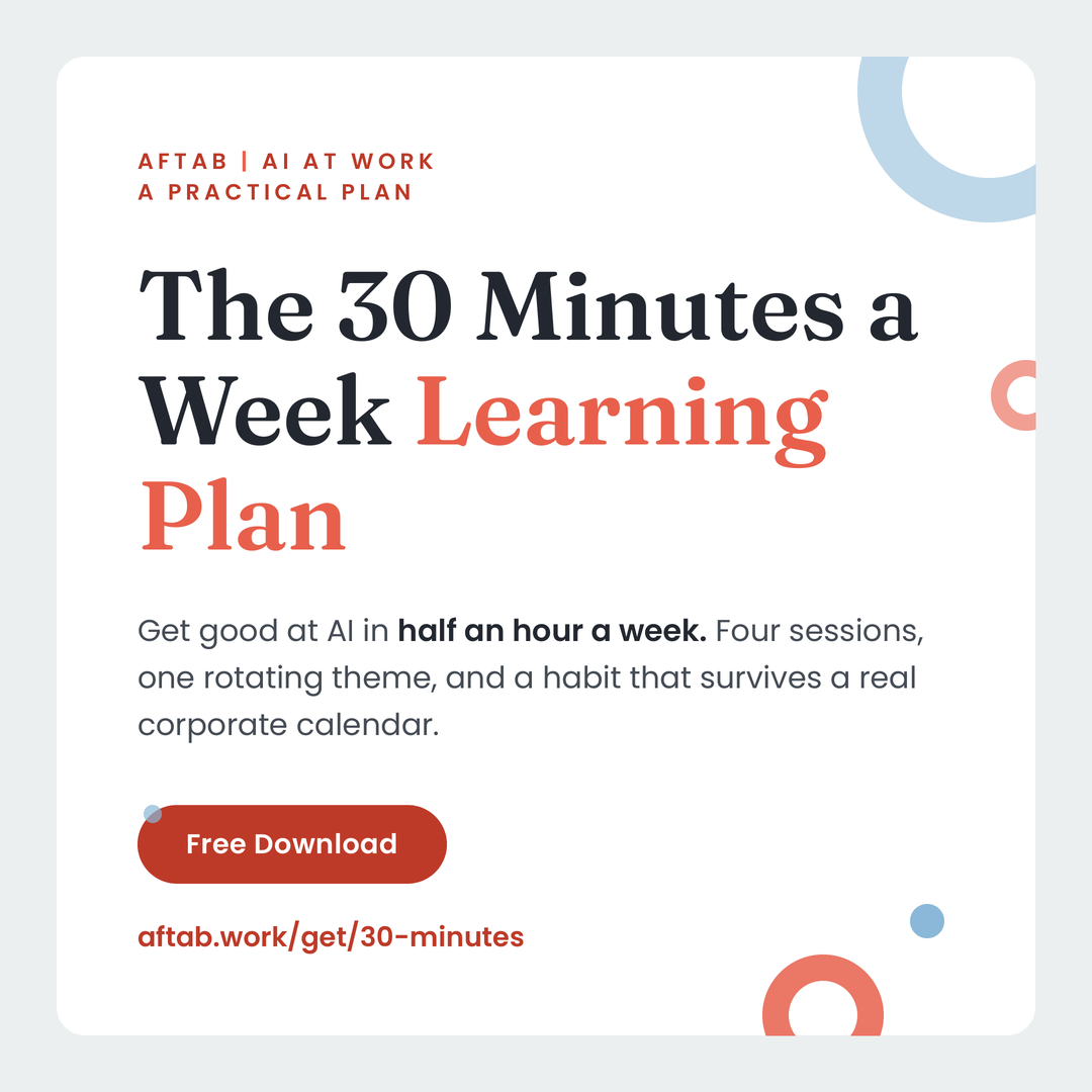 The first page of The 30 Minutes a Week Learning Plan